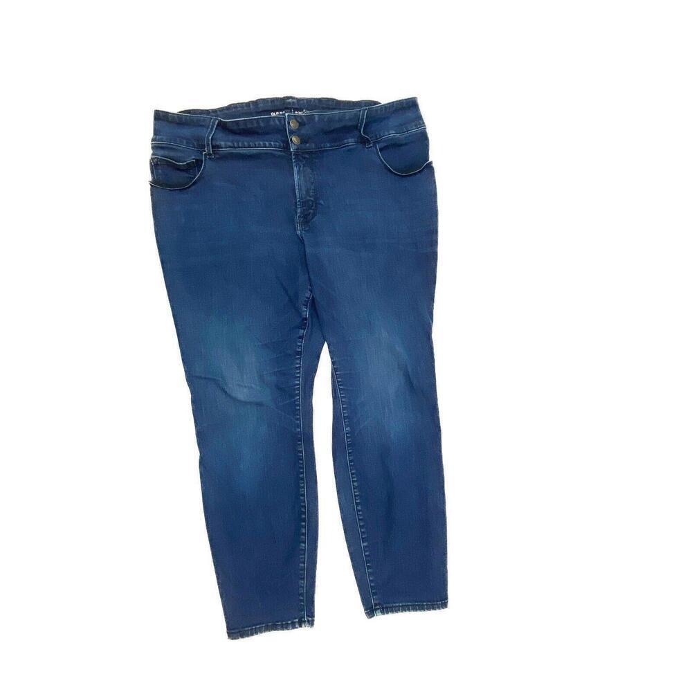 Old Navy Rockstar Built In Sculpt Skinny Women's size 24WP Dark Blue Denim jeans
